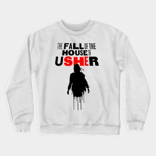 The Fall of the House of Usher Carla Gugino skull mask Crewneck Sweatshirt